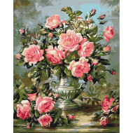 Картина по номерам "Букет пионовидных роз" Brushme BS51968 40х50 см