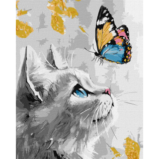 Картина по номерам "Мечтательный котенок" ©art_selena_ua KHO6680, 40х50 см