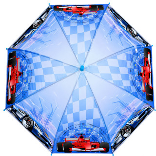 Детский зонтик "Гонки" MK 5798(Light-Blue-1) трость 60,5 см, диаметр 83 см