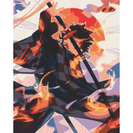 Картина по номерам "Огненный воин" Art Craft 10330-AC 40х50 см