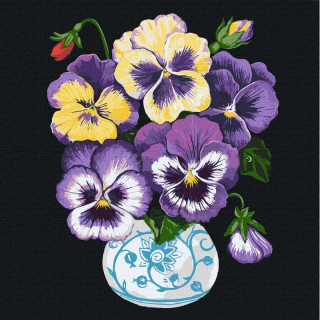 Картина по номерам "Анютины глазки" ©kovtun_olga_art KHO3218 40х40 см