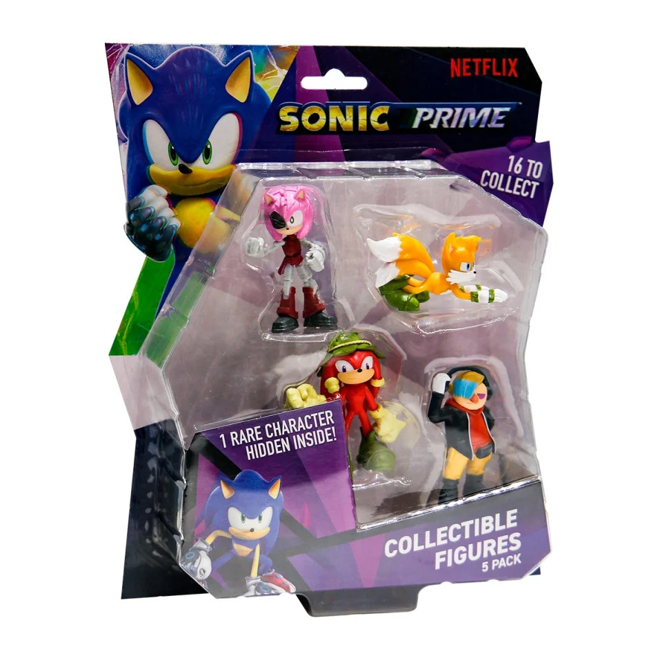 Набір ігрових фігурок Пригоди Наклза SONIC PRIME SON2040B 5 фігурок, 6,5 см - гурт(опт), дропшиппінг 