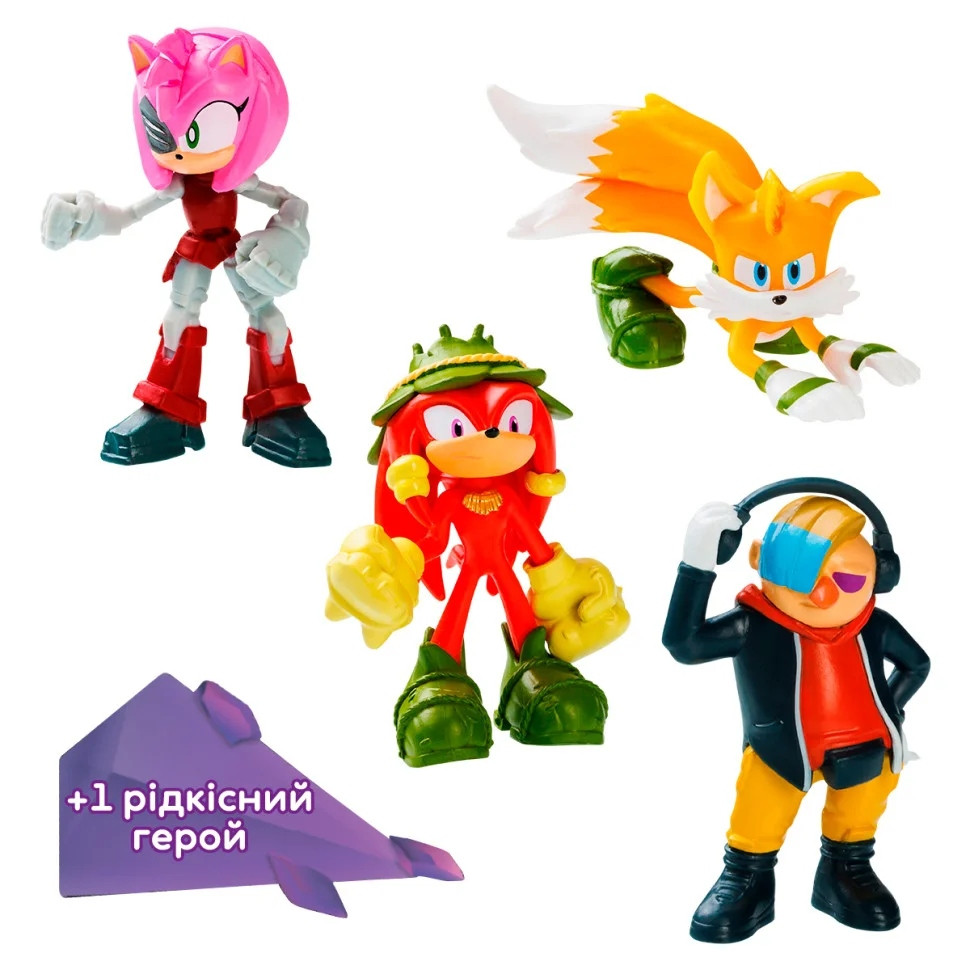 Набір ігрових фігурок Пригоди Наклза SONIC PRIME SON2040B 5 фігурок, 6,5 см - гурт(опт), дропшиппінг 