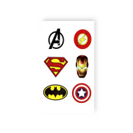 Набор временных татуировок "Значки супергерои" X-204, 6 картинок