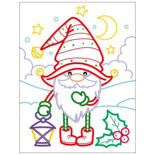 Детские цветные раскраски "Санта и друзья" 18712, 2-3 года