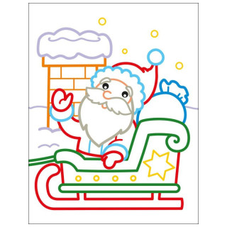 Детские цветные раскраски "Санта и друзья" 18712, 2-3 года