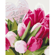 Картина по номерам "Тюльпани с любовью" Brushme BS51324 40х50 см