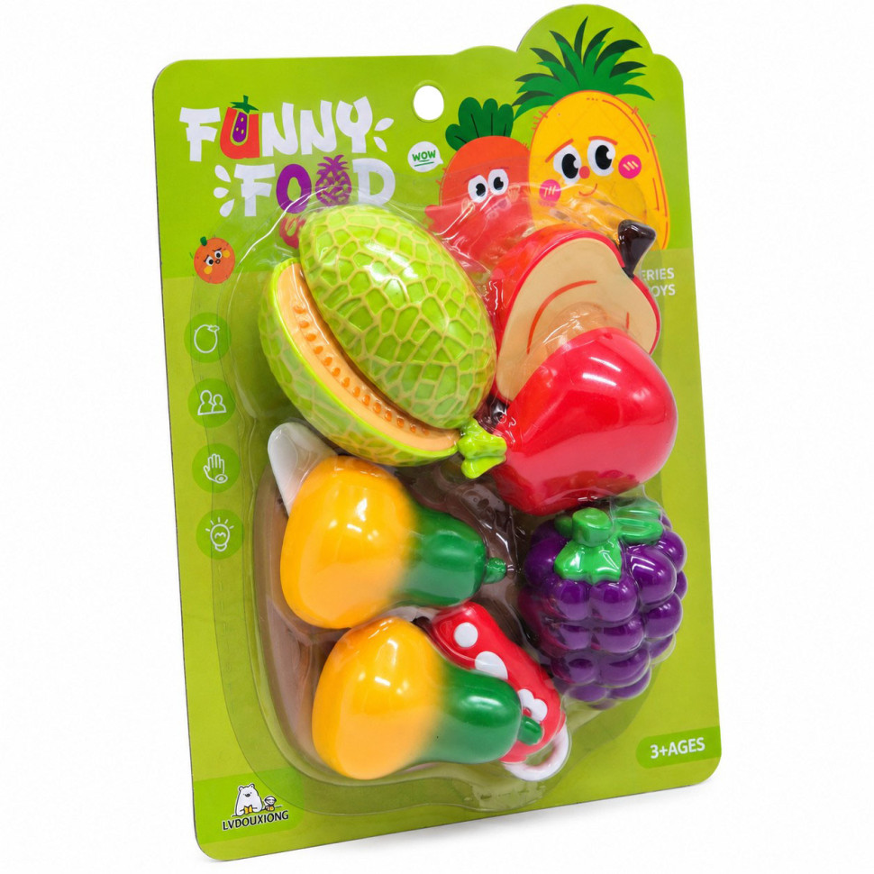 Игровой набор продуктов на липучке Funny Food 228R5-3 с ножом и досточкой опт, дропшиппинг