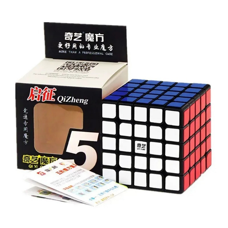 Головоломка Кубик Рубика QiYi MofangGe 159black 5х5 с наклейками опт, дропшиппинг