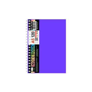 Блокнот А5 Б-БП5-120(Violet) 120 аркушів, пружина збоку