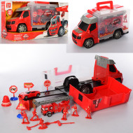 Дитячий ігровий набір пожежника в машинці 289-6 машинка-чемоданчик інерційна
