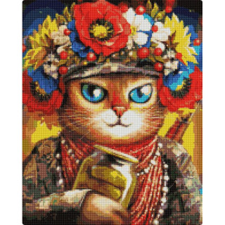 Алмазная мозаика "Кошка Защитница" ©Марианна Пащук DBS1032, 40х50см