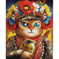 Алмазная мозаика "Кошка Защитница" ©Марианна Пащук DBS1032, 40х50см