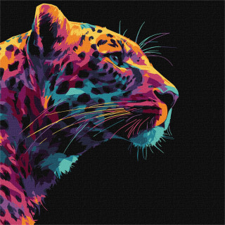 Картина по номерам "Яркий леопард" KHO6824, 30х30 см