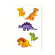 Набір тимчасових татуювань "Помаранчеві динозаврики" WS-071, 5 картинок - гурт(опт), дропшиппінг 