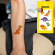 Набор временных татуировок "Оранжевые динозаврики" WS-071, 5 картинок опт, дропшиппинг