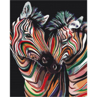 Картина по номерам "Пара радужных зебр" Brushme BS23783 40х50 см