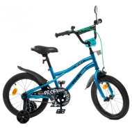 Велосипед детский "Urban" PROF1 Y18253S-1 18д., SKD75, бирюзов, фонарь, зв,зеркало