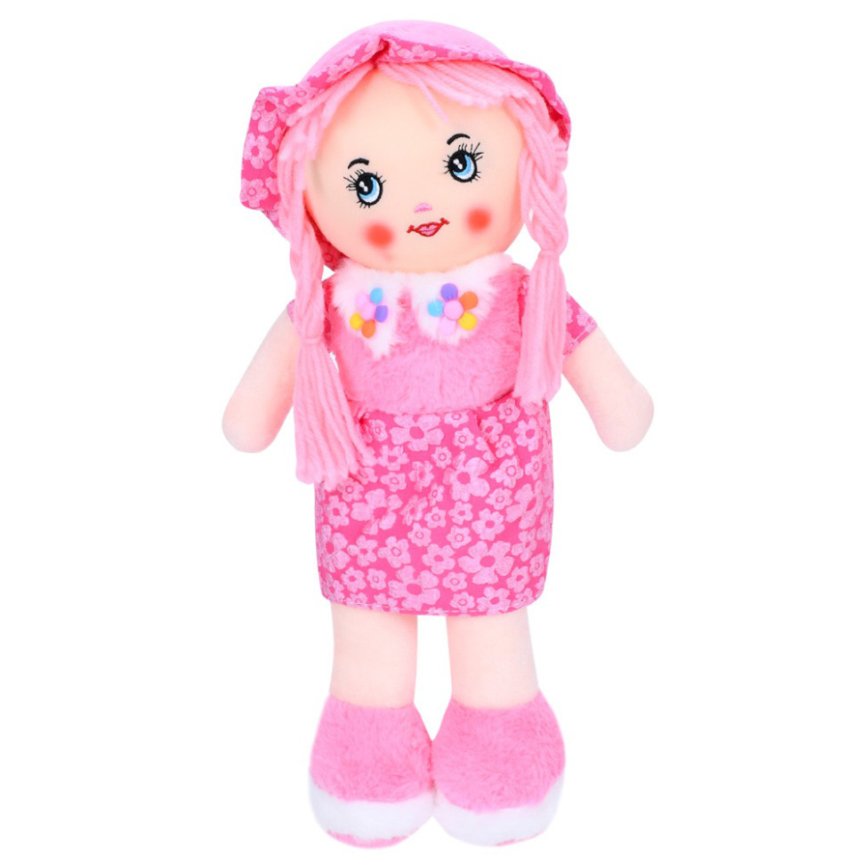 Дитяча іграшкова лялька FG240408152A-1(Pink) 38 см, м'яка набивна, петелька - гурт(опт), дропшиппінг