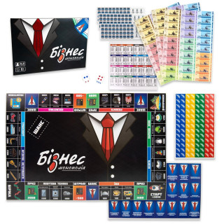 Настольная игра "Бизнес Монополия" 30372 игровое поле, фишки, кубики