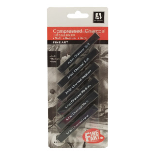 Восковые карандаши "Artist Charcoal Soft" CPC0810 черные 