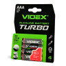 Батарейка щелочная Videx LR03/AAA Turbo 4 шт BLISTER опт, дропшиппинг