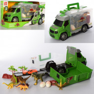 Дитячий ігровий набір динозаврів в машинці 289-7 машинка-валіза інерційна