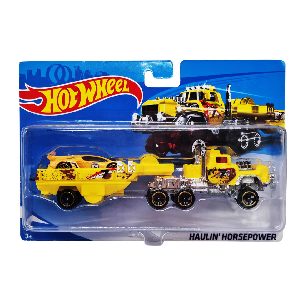 Детский игровой набор машинок T-P771-1(Yellow) с трейлером опт, дропшиппинг