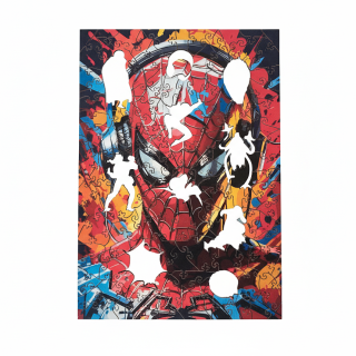 Фигурный пазл из дерева "Человек-паук" PZ013-A4C-AC размер А4, картонная коробка