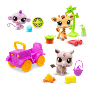 Игровой набор "Сафари" Littlest Pet Shop 00524 аксессуары и 3 фигурки