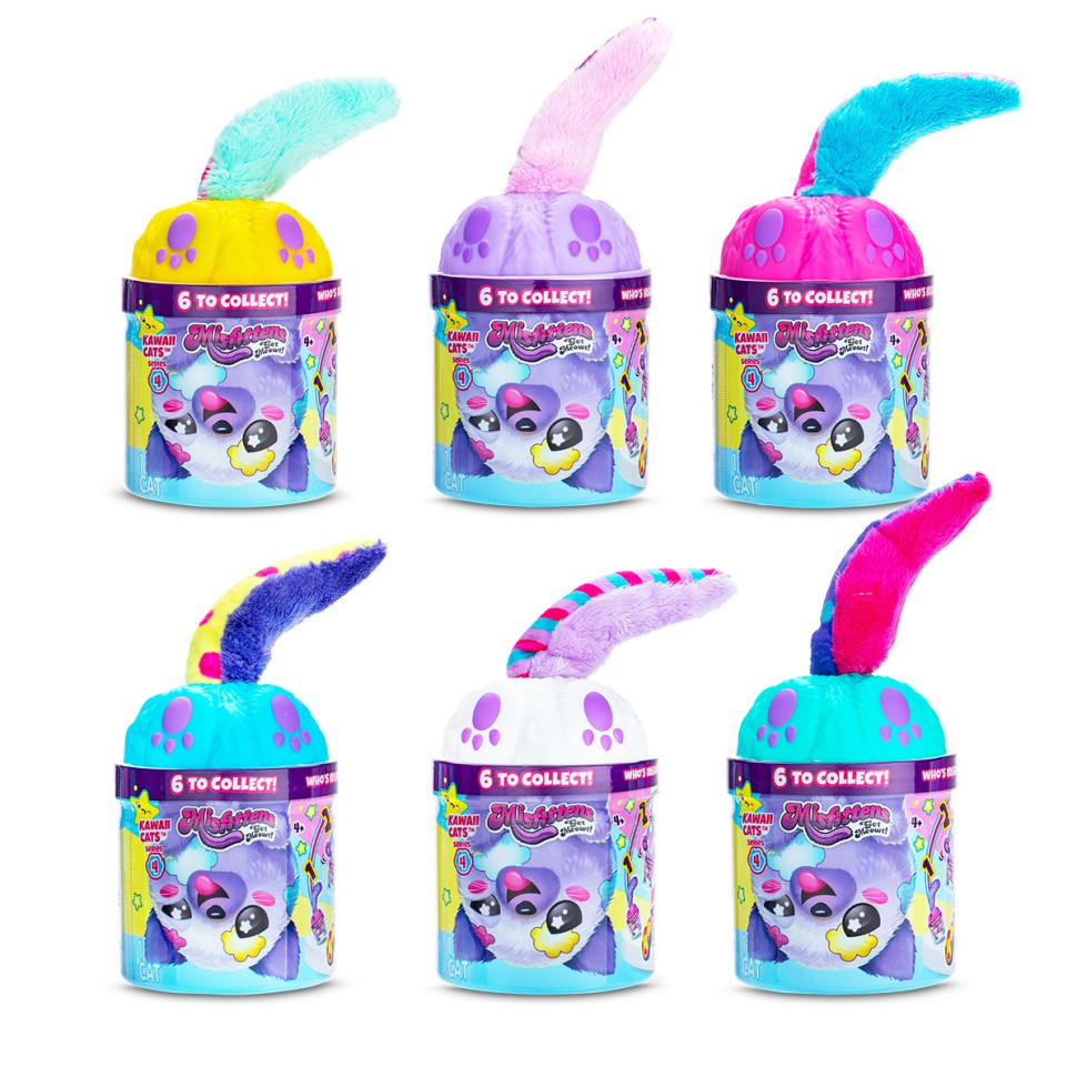 Мягкая игрушка Котик в банке MINI W4 MISFITTENS 03948(W4) в ассортименте опт, дропшиппинг