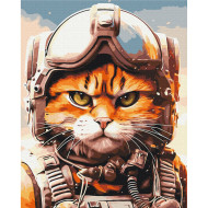 Картина по номерам "Котик главный пилот" © Марианна Пащук Brushme BS53804 40x50 см