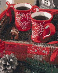 Картина по номерам. Art Craft "Рождественский кофе" 40*50 см 12133-AC
