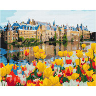 Картина по номерам "Дворец в тюльпанах" Brushme BS30195 40х50 см