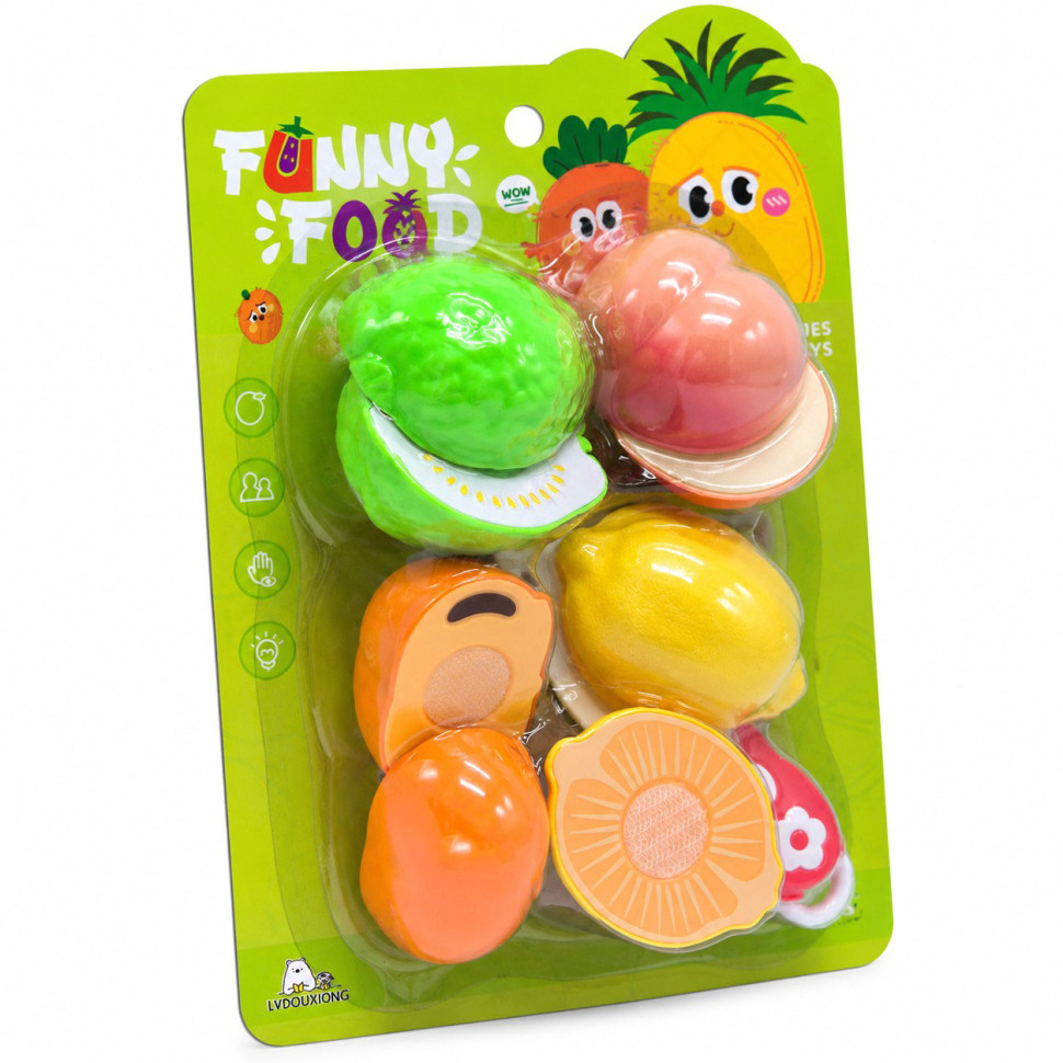 Игровой набор продуктов на липучке Funny Food 228R5-6 с ножом и досточкой опт, дропшиппинг