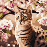 Картина по номерам "Котенок в саду" ©art_selena_ua KHO6513 40х40 см Идейка