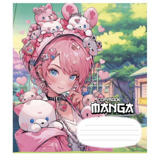 Тетрадь ученическая "MANGA" 018-3323K-3 в клетку, 18 листов