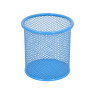Склянка для ручок 562001-Blue металева, кругла, 9,5х7,5см. - гурт(опт), дропшиппінг 