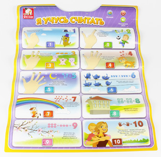 Развивающий плакат 4в1 SR6000 со светом и звуком