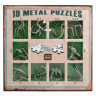 Набор головоломок Metall Puzzles green Eureka 3D Puzzle 473357, 10 головоломок                     опт, дропшиппинг