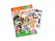 Детская игра с мягкими наклейками "44 Кота. Котята дома" VT4206-39, 16 наклеек