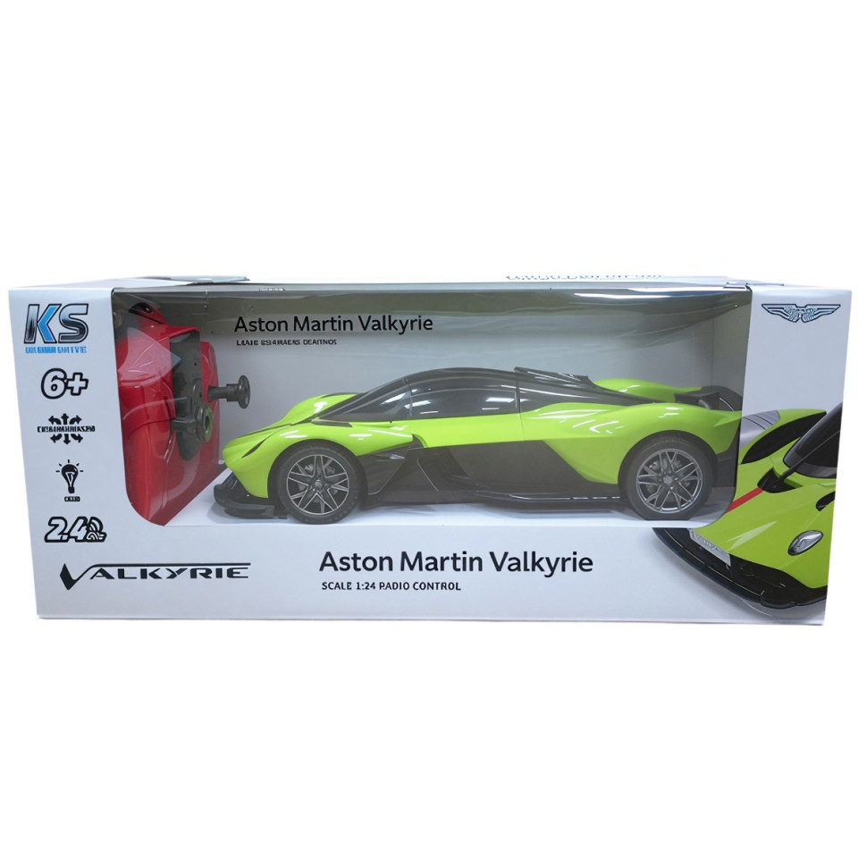 Автомобиль на радиоуправлении Aston Martin Valkyrie KS DRIVE 250GAVGG 1:24, зелёный опт, дропшиппинг