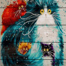Картина по номерам на дереве. Rainbow Art 