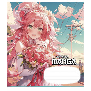 Тетрадь ученическая "MANGA" 018-3323K-4 в клетку, 18 листов