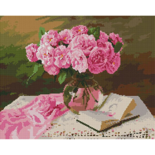 Алмазная мозаика "Садовые розы" DBS1025, 40x50 см