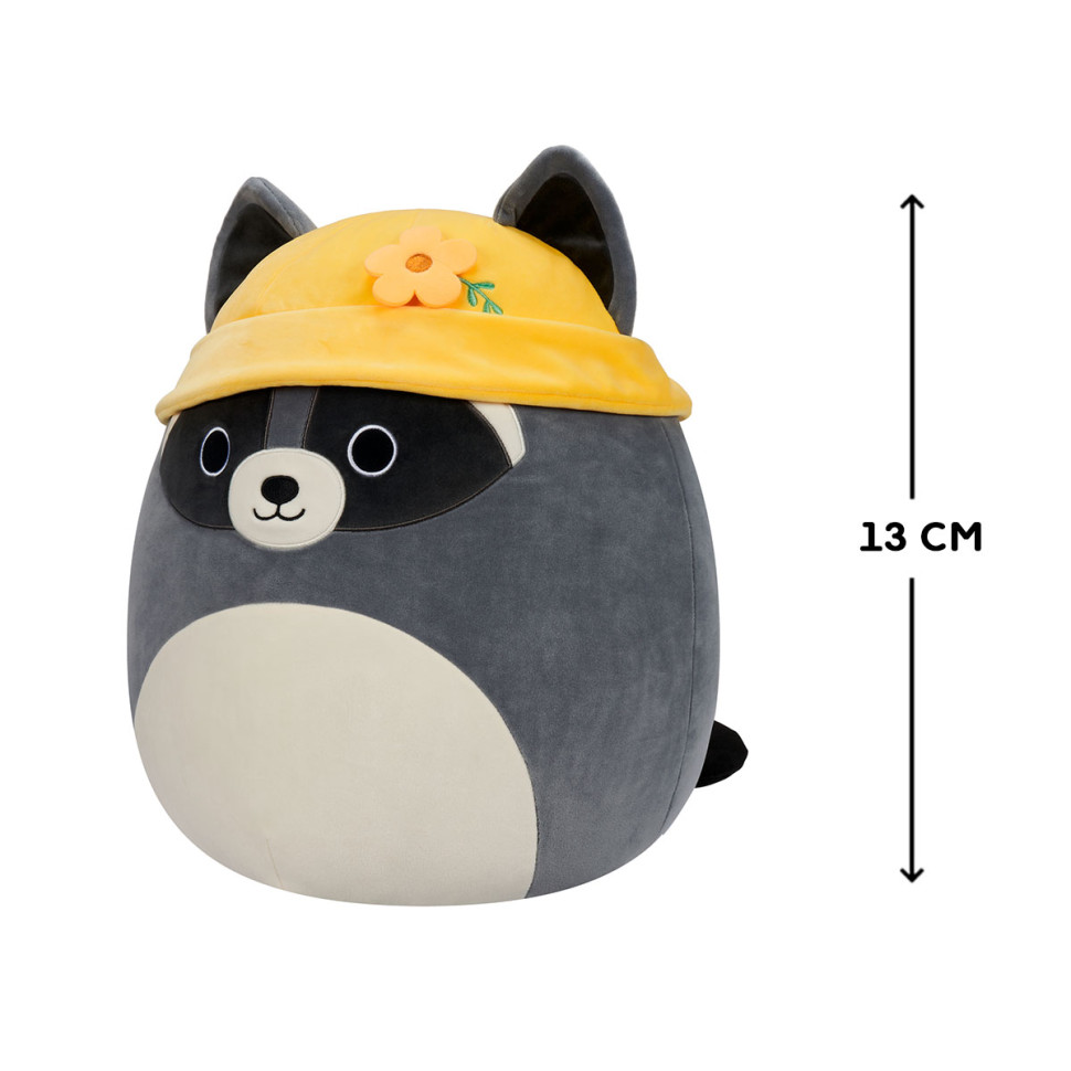УЦІНКА! М'яка іграшка Єнот Роккі в панамці Squishmallows SQER00820-UC, 13 см - гурт(опт), дропшиппінг 