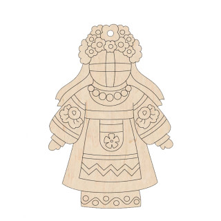 Набор фигурок для раскрашивания и украшения "Кукла-мотанка" Motanka-Doll8, 8 штук
