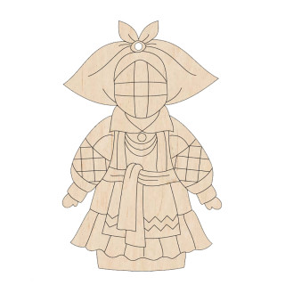 Набор фигурок для раскрашивания и украшения "Кукла-мотанка" Motanka-Doll8, 8 штук