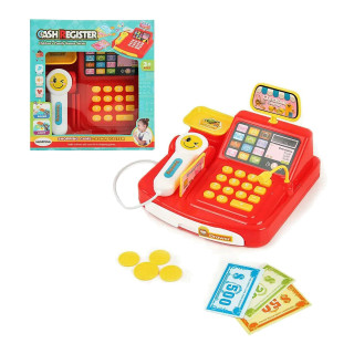 Іграшковий касовий апарат 777-21, на батарейках, сканер, гроші, світло, звук