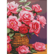 Алмазная мозаика без подрамника "Красочные розы" AMC7857 30х40см
